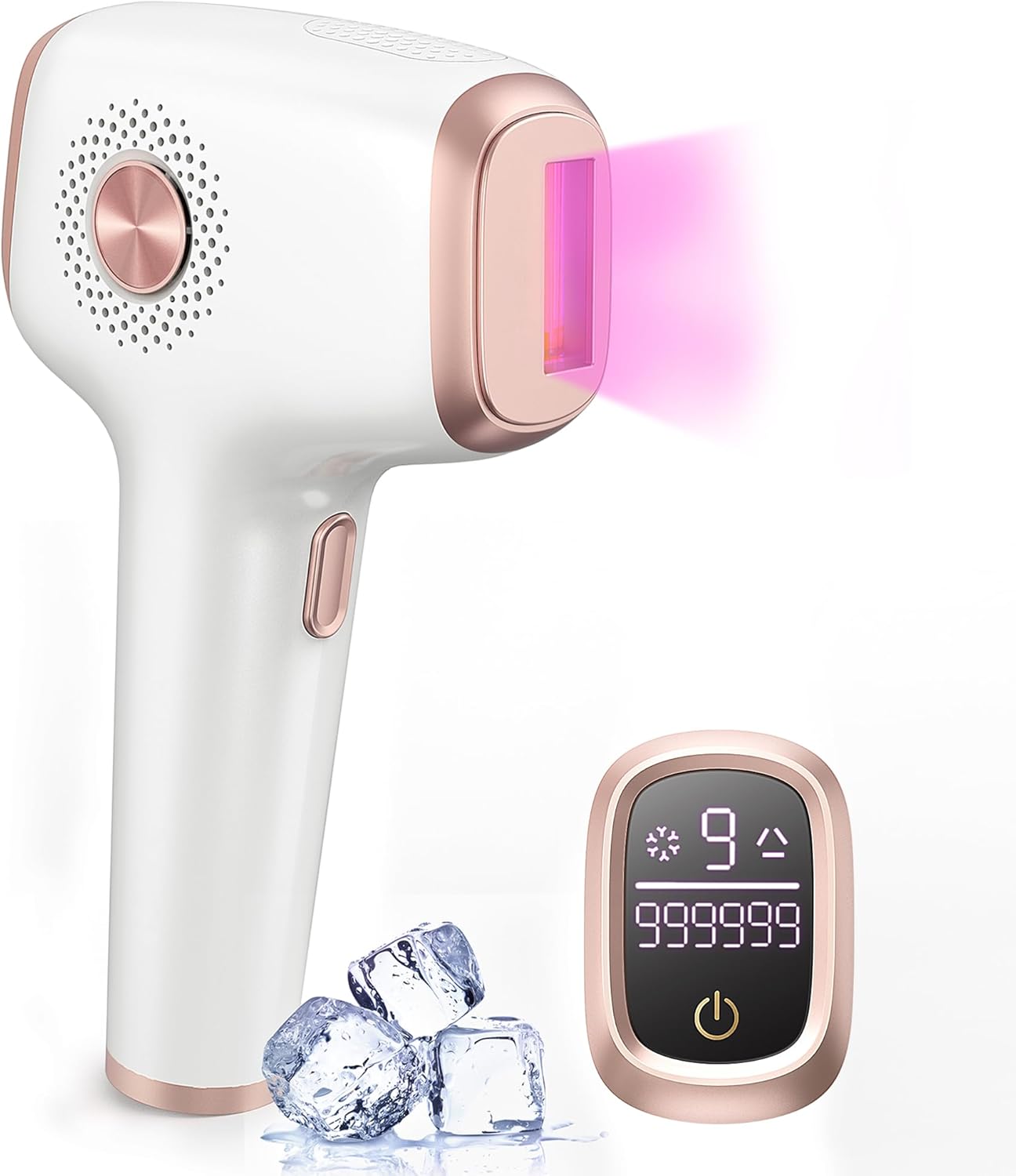 Hair Removal with Ice Cooling Care Function for Women,Long-Lasting Results,999,999 Flashes Painless Hair Removal, Hair Removal Device for Armpits Legs Arms Bikini Line