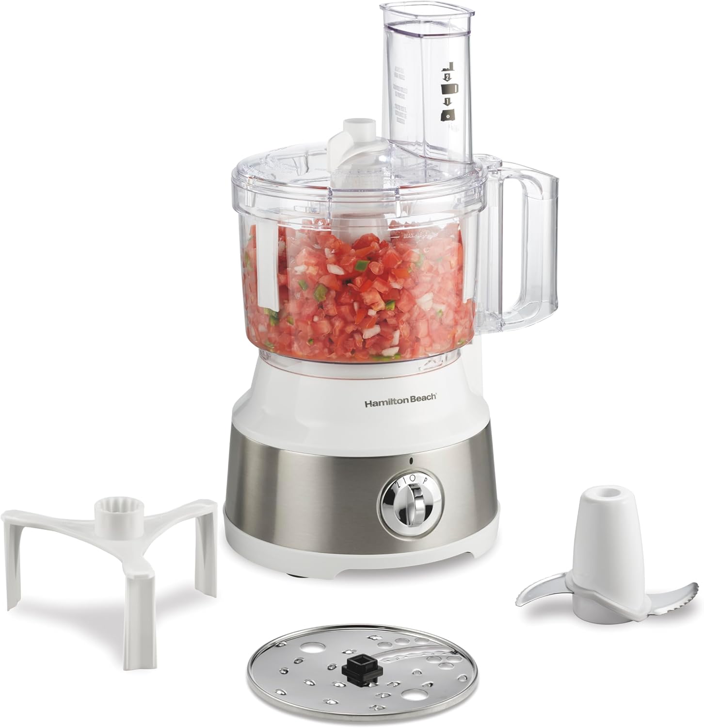 Food Processor & Vegetable Chopper for Slicing, Shredding, Mincing, and Puree, 10 Cups + Easy Clean Bowl Scraper, Stainless Steel (70730)